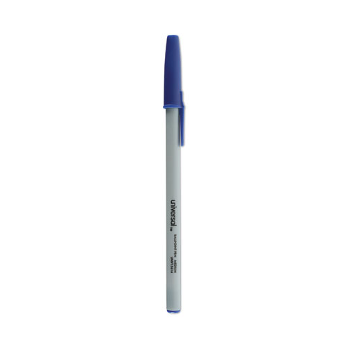 Picture of Ballpoint Pen Value Pack, Stick, Medium 1 mm, Blue Ink, Gray/Blue Barrel, 60/Pack
