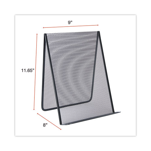 Picture of Metal Mesh Document Holder Free Standing, 35 Sheet Capacity, Metal, Black