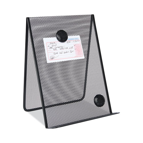 Picture of Metal Mesh Document Holder Free Standing, 35 Sheet Capacity, Metal, Black