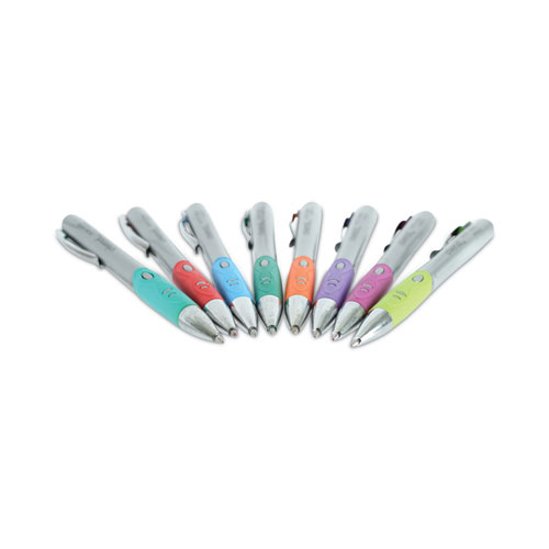 Picture of Comfort Grip Gel Pen, Retractable, Medium 0.7 mm, Assorted Ink and Barrel Colors, 8/Pack