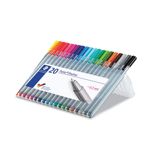 Picture of Triplus Fineliner Porous Point Pen, Stick, Extra-Fine 0.3 mm, Assorted Ink and Barrel Colors, 20/Pack