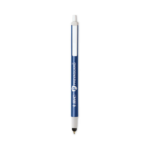 Picture of PrevaGuard Clic Ballpoint/Stylus Pen, Retractable, Medium 1 mm, Blue Ink/Blue Barrel, Dozen