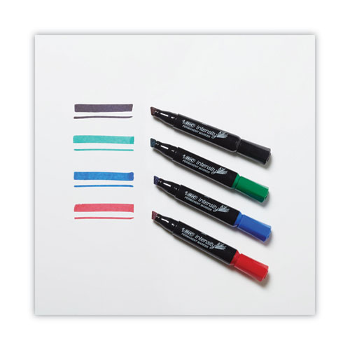 Picture of Intensity Chisel Tip Permanent Marker, Broad Chisel Tip, Assorted Colors, Dozen