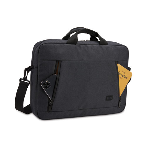 Picture of Huxton 15.6" Laptop Attache, Fits Devices Up to 15.6", Polyester, 16.3 x 2.8 x 12.4, Black