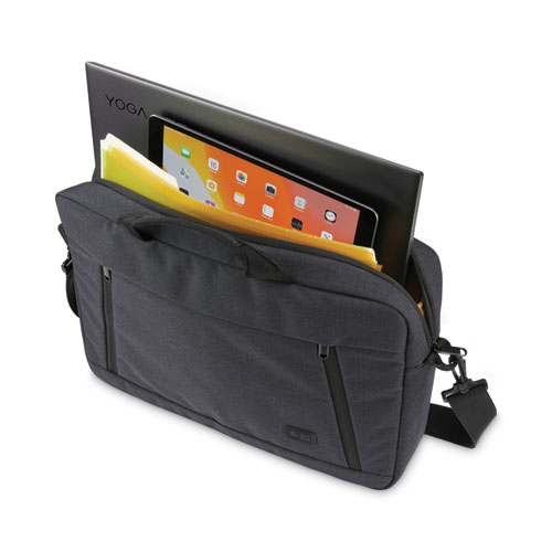 Picture of Huxton 15.6" Laptop Attache, Fits Devices Up to 15.6", Polyester, 16.3 x 2.8 x 12.4, Black