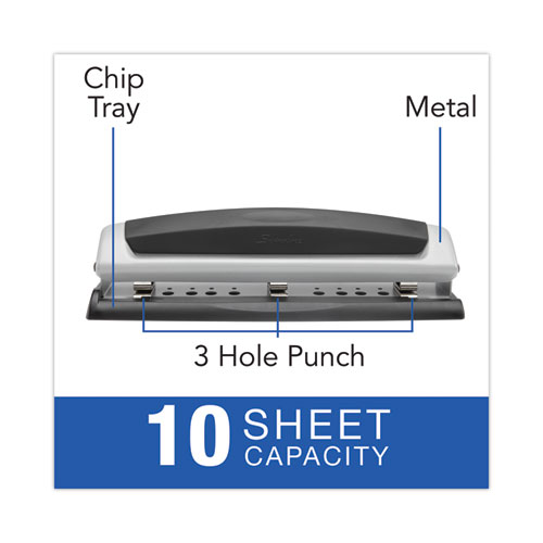 Picture of 10-Sheet Precision Pro Desktop Two- to Three-Hole Punch, 9/32" Holes