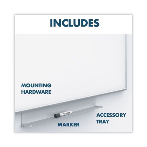 Picture of Silhouette Total Erase Whiteboard, 50 x 28, White Surface, Silver Aluminum Frame