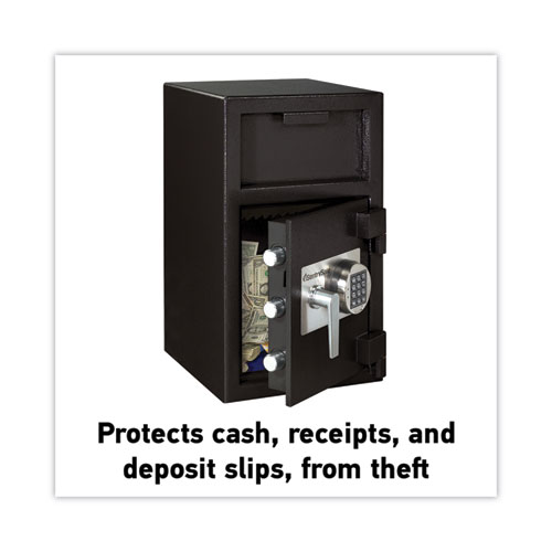 Picture of Digital Depository Safe, Extra Large, 1.3 cu ft, 14w x 15.6d x 24h, Black