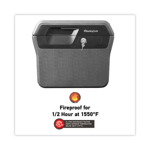 Picture of Waterproof Fire-Resistant File, 0.66 cu ft,16.63w x 13.88d x 14.13h, Charcoal Gray