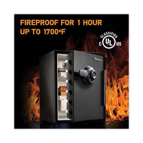 Picture of Fire-Safe with Combination Access, 2 cu ft, 18.6w x 19.3d x 23.8h, Black