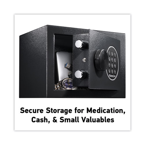 Picture of Electronic Security Safe, 0.14 cu ft, 9w x 6.6d x 6.6h, Black