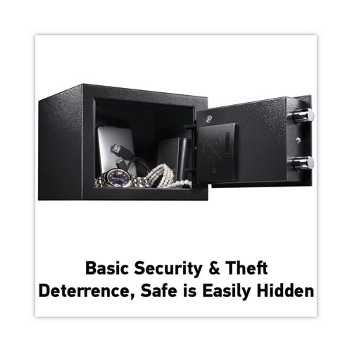 Picture of Electronic Security Safe, 0.14 cu ft, 9w x 6.6d x 6.6h, Black