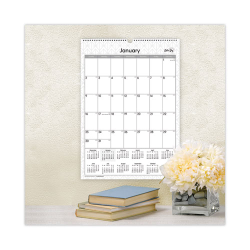 Picture of Enterprise Wall Calendar, Geometric Artwork, 12 x 17, White/Gray Sheets, 12-Month (Jan to Dec): 2025