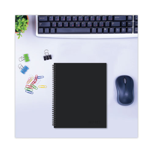 Picture of Aligned Business Notebook, 1-Subject, Meeting-Minutes/Notes Format with Narrow Rule, Black Cover, (78) 11 x 8.5 Sheets