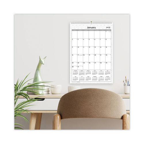 Picture of Enterprise Wall Calendar, Geometric Artwork, 12 x 17, White/Gray Sheets, 12-Month (Jan to Dec): 2025