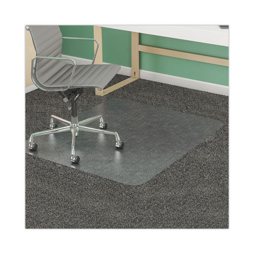 Picture of SuperMat Frequent Use Chair Mat, Med Pile Carpet, Flat, 45 x 53, Rectangular, Clear