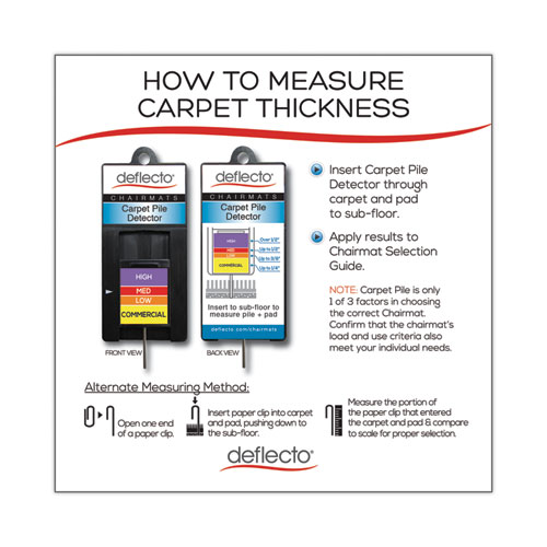 Picture of SuperMat Frequent Use Chair Mat, Med Pile Carpet, Flat, 45 x 53, Rectangular, Clear