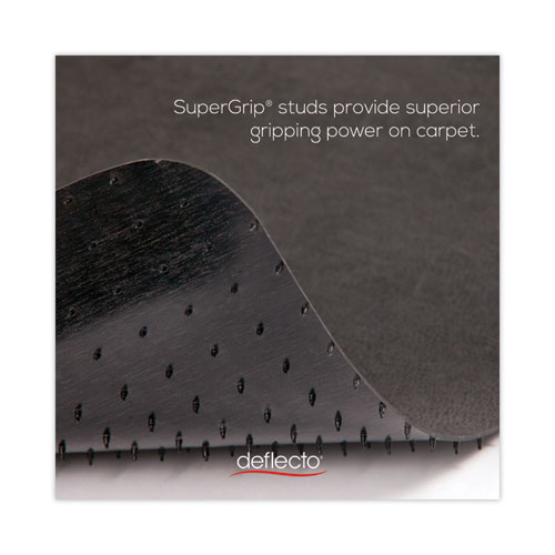 Picture of SuperMat Frequent Use Chair Mat for Medium Pile Carpet, 45 x 53, Rectangular, Black