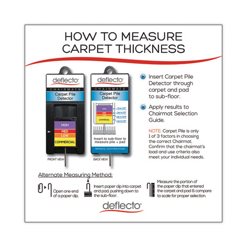 Picture of SuperMat Frequent Use Chair Mat, Med Pile Carpet, Roll, 45 x 53, Rectangular, Clear