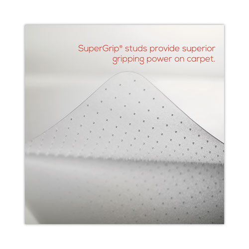 Picture of SuperMat Frequent Use Chair Mat for Medium Pile Carpet, 46 x 60, Wide Lipped, Clear