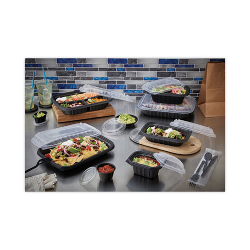 Picture of EarthChoice Entree2Go Takeout Container, 12 oz, 5.65 x 4.25 x 2.57, Black, Plastic, 600/Carton