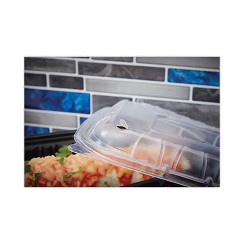 Picture of EarthChoice Entree2Go Takeout Container Vented Lid, 8.67 x 5.75 x 0.98, Clear, Plastic, 300/Carton