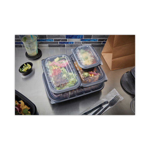 Picture of EarthChoice Entree2Go Takeout Container Vented Lid, 8.67 x 5.75 x 0.98, Clear, Plastic, 300/Carton