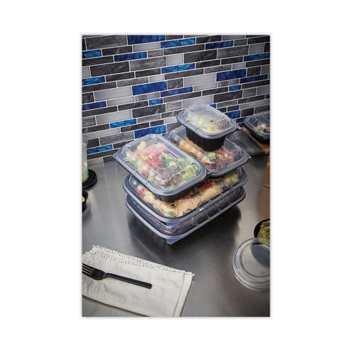 Picture of EarthChoice Entree2Go Takeout Container, 12 oz, 5.65 x 4.25 x 2.57, Black, Plastic, 600/Carton