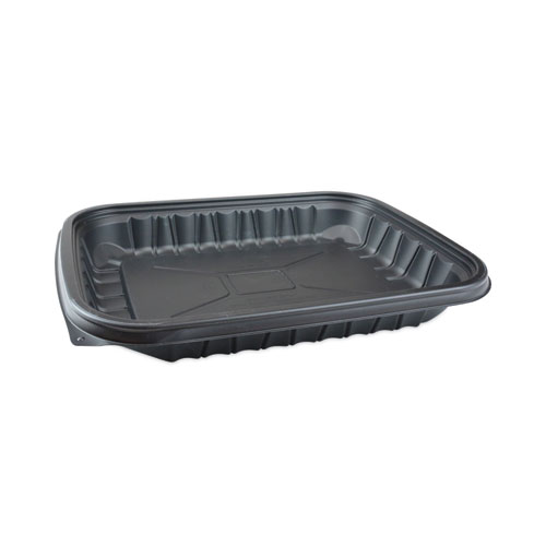 Picture of EarthChoice Entree2Go Takeout Container, 48 oz, 11.75 x 8.75 x 1.61, Black, Plastic, 200/Carton