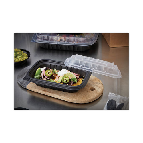 Picture of EarthChoice Entree2Go Takeout Container, 24 oz, 8.66 x 5.75 x 1.97, Black, Plastic, 300/Carton