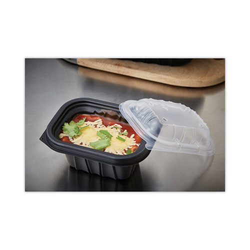 Picture of EarthChoice Entree2Go Takeout Container, 12 oz, 5.65 x 4.25 x 2.57, Black, Plastic, 600/Carton