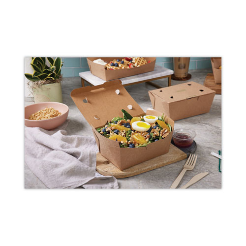 Picture of EarthChoice Tamper Evident OneBox Paper Box, 4.5 x 4.5 x 3.25, Kraft, 200/Carton