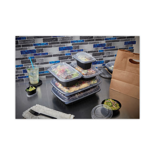 Picture of EarthChoice Entree2Go Takeout Container, 32 oz, 8.66 x 5.75 x 2.72, Black, Plastic, 300/Carton