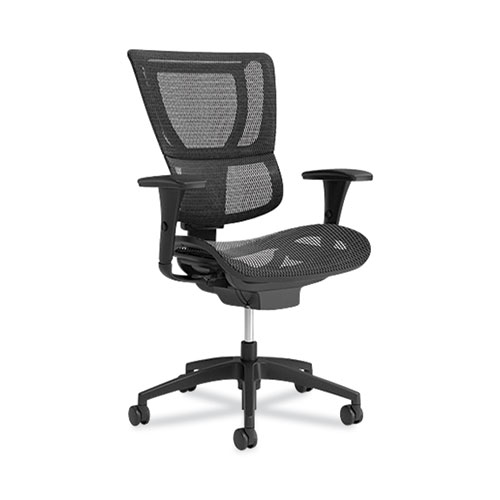 Picture of FlexFit 1500TM Mesh Task Chair, Suppports Up to 300 lbs,16.7" to 20.26" Seat Height, Black Seat, Black Back, Black Base