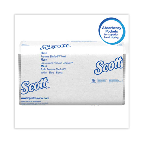 Picture of Slimfold Towels, 1-Ply, 7.5 x 11.6, White, 90/Pack, 24 Packs/Carton