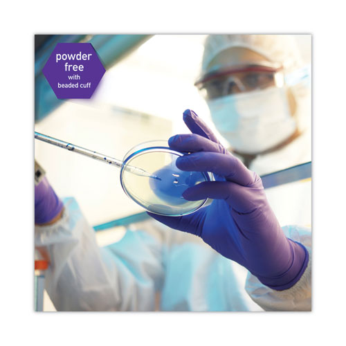 Picture of PURPLE NITRILE Exam Gloves, 242 mm Length, X-Large, Purple, 90/Box