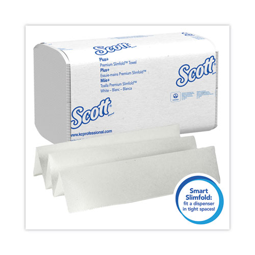 Picture of Slimfold Towels, 1-Ply, 7.5 x 11.6, White, 90/Pack, 24 Packs/Carton