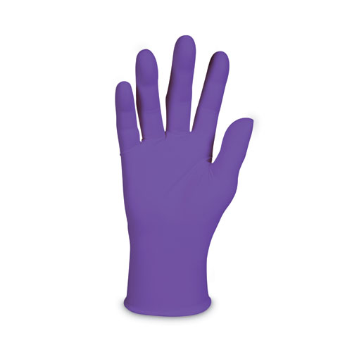 Purple Nitrile Exam Gloves, 242 Mm Length, Medium, Purple, 100/box