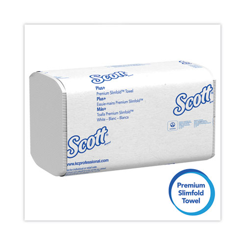 Picture of Slimfold Towels, 1-Ply, 7.5 x 11.6, White, 90/Pack, 24 Packs/Carton