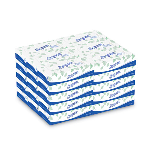 Picture of Facial Tissue for Business, 2-Ply, White, Flat Box, 100 Sheets/Box, 30 Boxes/Carton