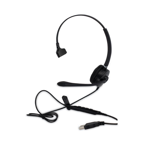 Picture of HS-WD-USB-1 Monaural Over The Head Headset, Black