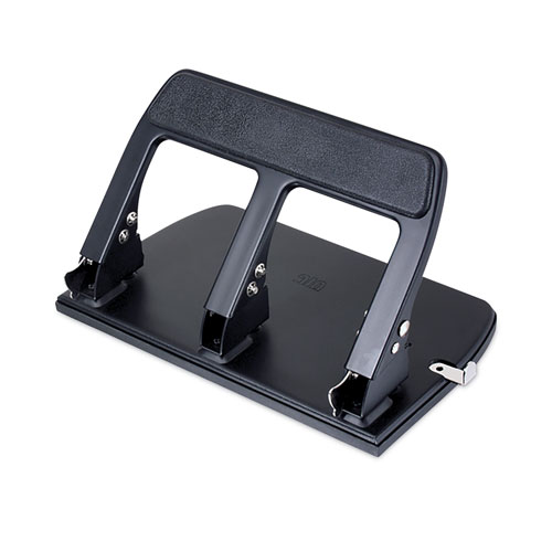 40-Sheet+Three-Hole+Punch+With+Padded+Handle%2C+9%2F32%26quot%3B+Holes%2C+Black