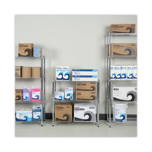 Picture of Residential Wire Shelving, Three-Shelf, 36w x 14d x 36h, Silver