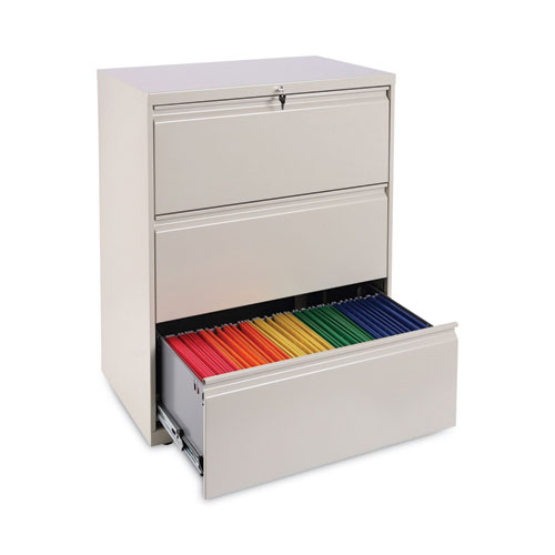 Picture of Lateral File, 3 Legal/Letter/A4/A5-Size File Drawers, Putty, 30" x 18" x 39.5"
