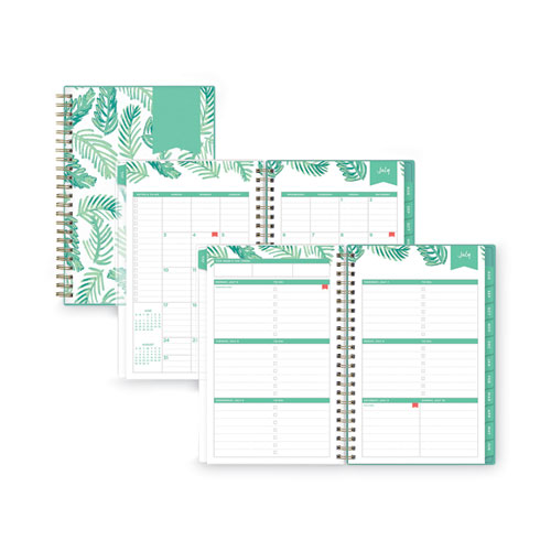 Picture of Day Designer Academic Year Weekly/Monthly Frosted Planner, Palms Artwork, 8 x 5, 12-Month (July-June): 2022-2023