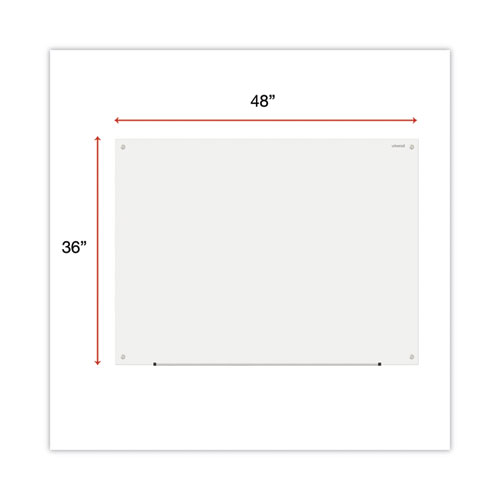 Picture of Frameless Glass Marker Board, 48" x 36", White Surface