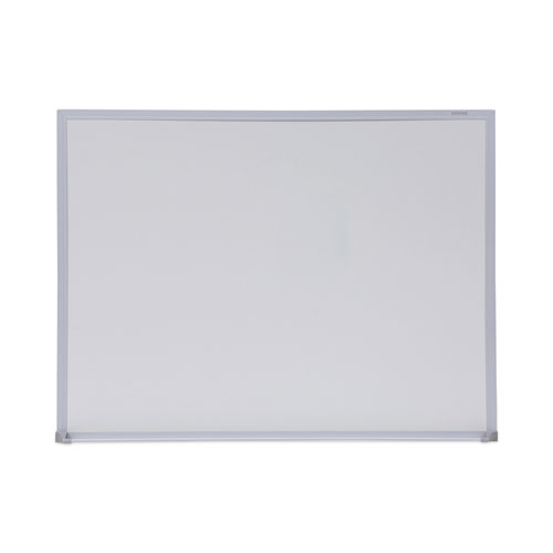 Picture of Melamine Dry Erase Board with Aluminum Frame, 24 x 18, White Surface, Anodized Aluminum Frame