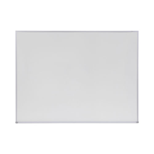 Picture of Melamine Dry Erase Board with Aluminum Frame, 48 x 36, White Surface, Anodized Aluminum Frame