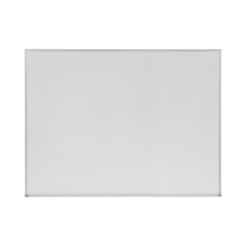 Melamine+Dry+Erase+Board+with+Aluminum+Frame%2C+48+x+36%2C+White+Surface%2C+Anodized+Aluminum+Frame