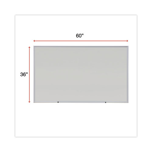 Picture of Deluxe Melamine Dry Erase Board, 60" x 36", White Surface, Anodized Aluminum Frame